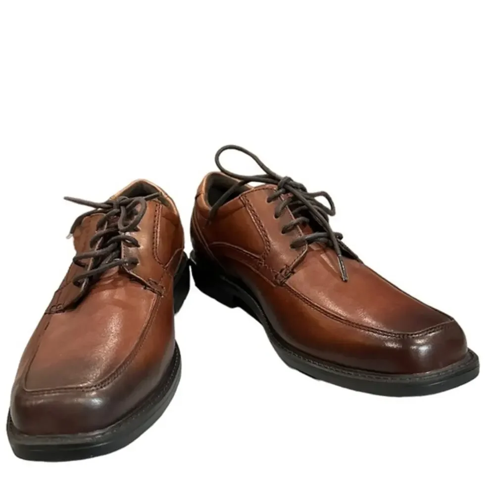 Rockport 2 Apron Toe lace up‎ new brown gradient square toe shoes size 9.5